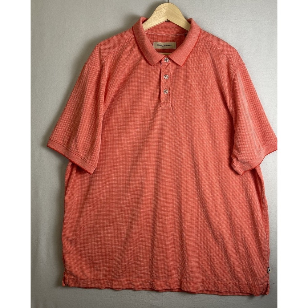 Tommy Bahama Men's XXL Coral Short Sleeve Polo Shirt Casual Comfort Golf